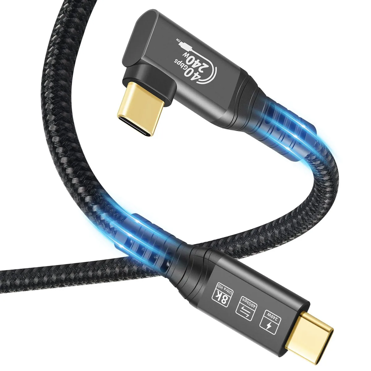 Vszerda Vszerda USB4 cable 40 Gbps 240 W 90-degree 1 m — product photo