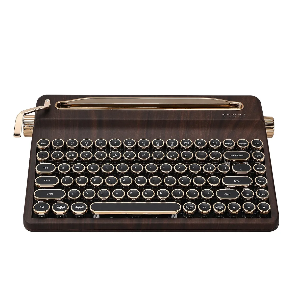 YUNZII YUNZII QL75 75% Wireless Mechanical Keyboard Wood Grain Cocoa Cream V2 Switch — product photo