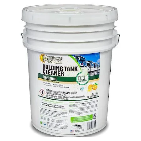 White 5-gallon plastic pail with orange label, model 8872