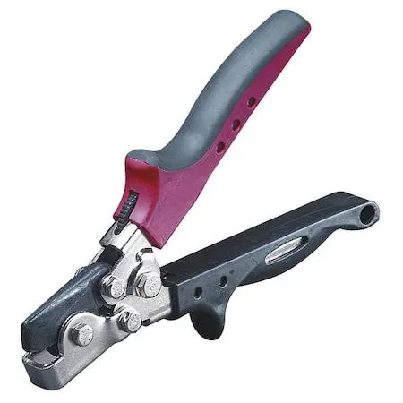 Black oxide 8 inch forged steel snap lock punch with red and black compound leverage handles