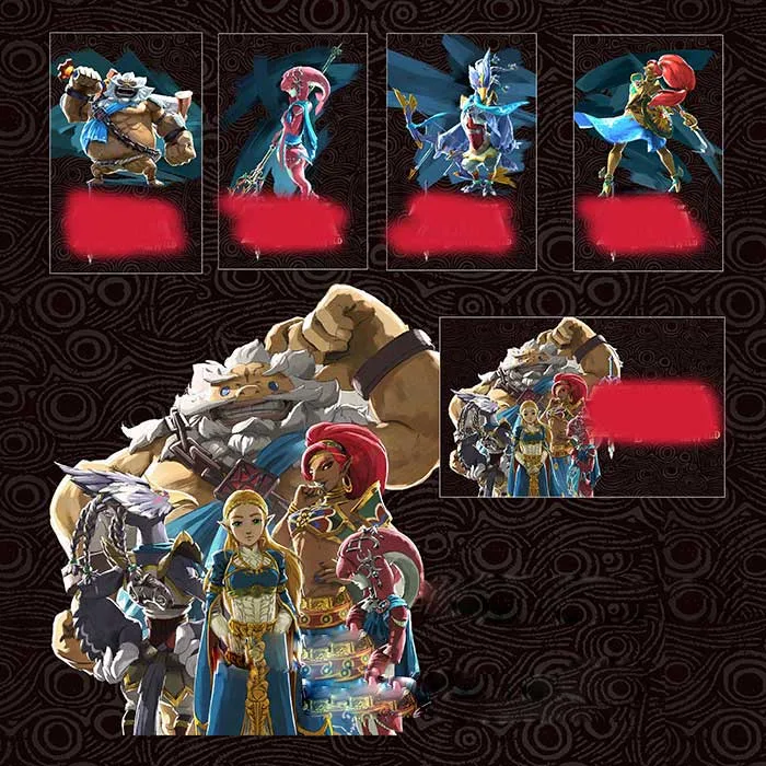 Corn Electronics Corn Electronics 4 Champions Mipha Urbosa Revali Daruk NFC Tag Cards Game — product photo
