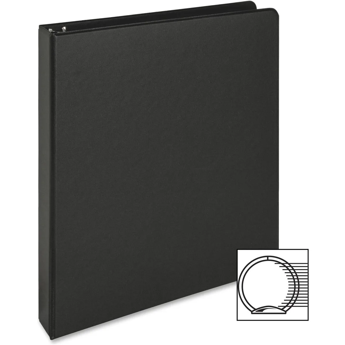 Business Source Business Source 09976CT 1" 3-Ring Binder Black 12ct — product photo