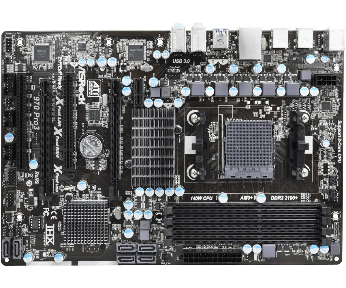 ASRock ASRock 970 PRO3 AM3+ AMD motherboard 32GB DDR3 — product photo