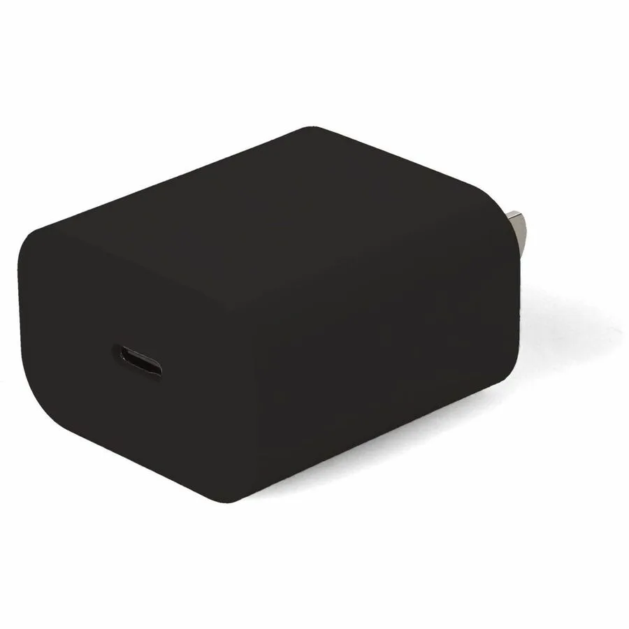 Compact white USB-C wall charger with foldable prongs