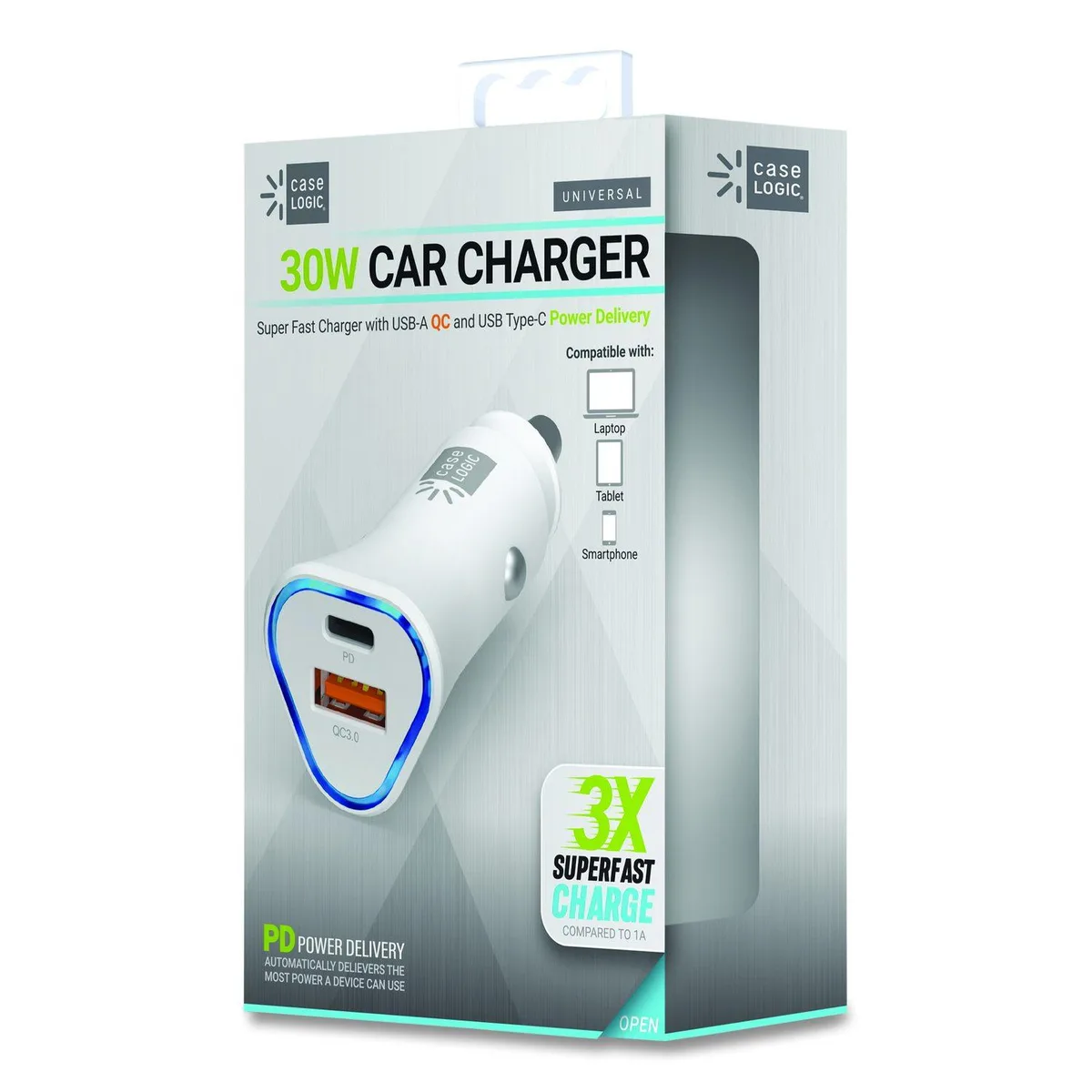 BYTECC INC BYTECC INC 30 W Car Charger White CLPDV3101WT — product photo