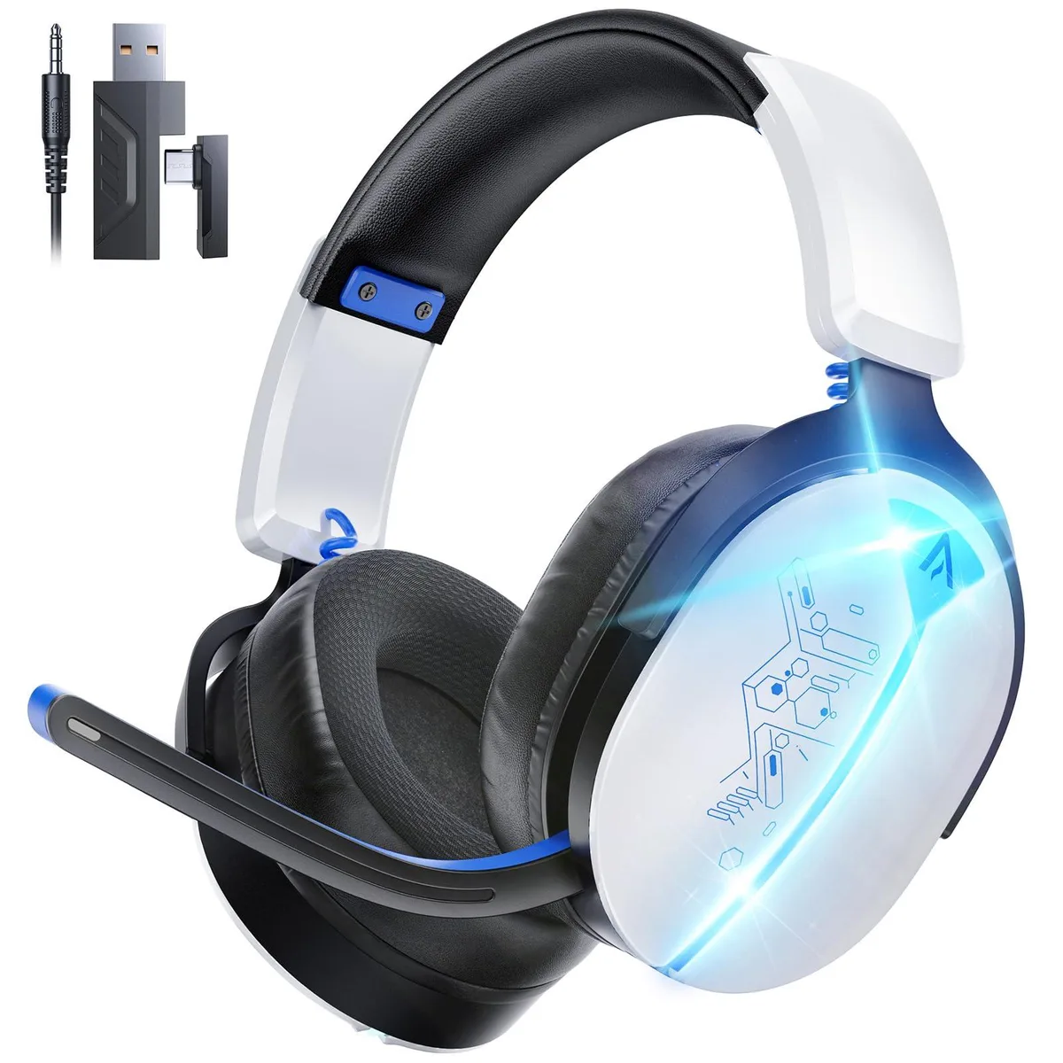 Buwnia G6000 Wireless Gaming Headset Mirror Gloss 50mm 7.1 — product photo