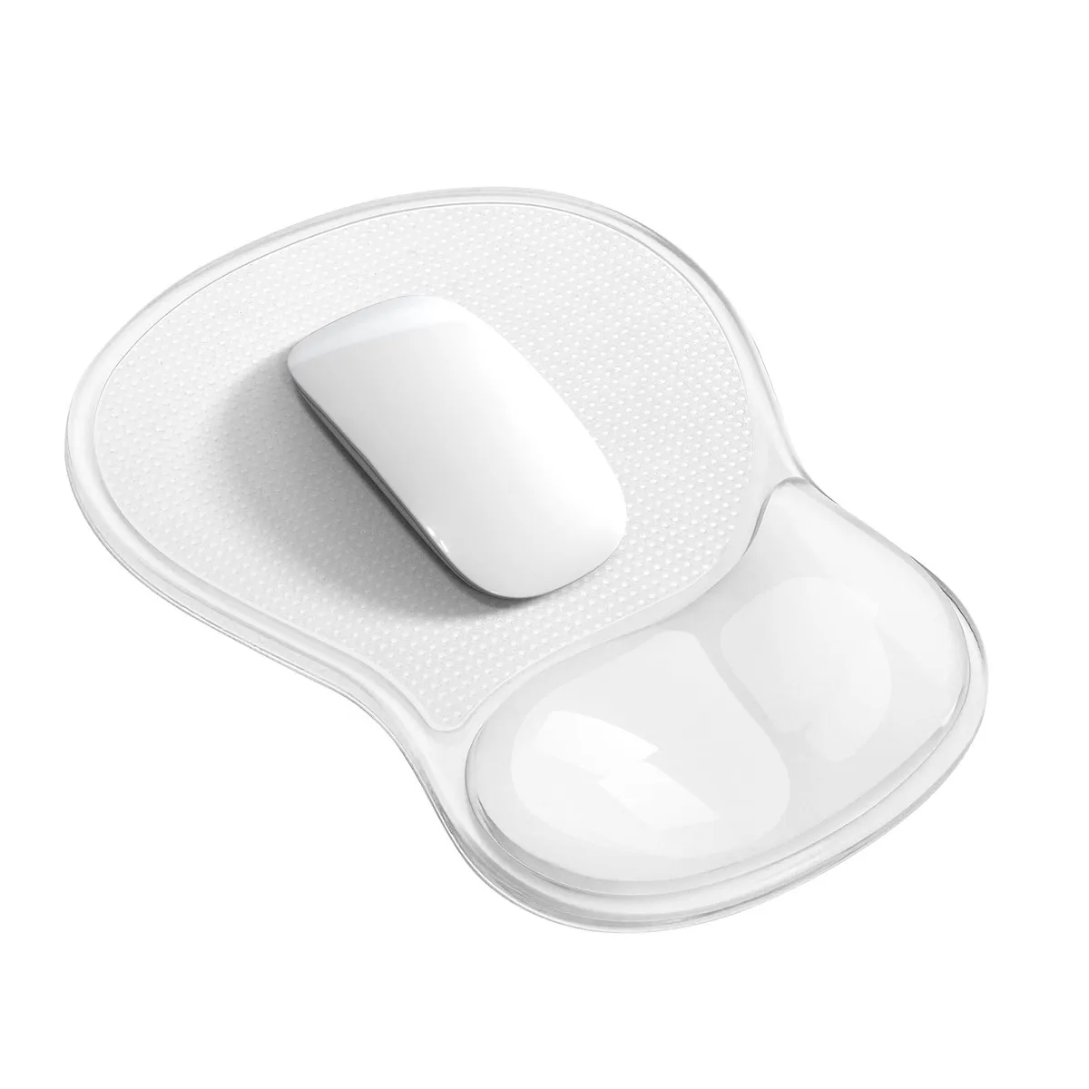  KEPUTAIER Mouse Pad Wrist Rest Transparent White 8x10 inches — product photo