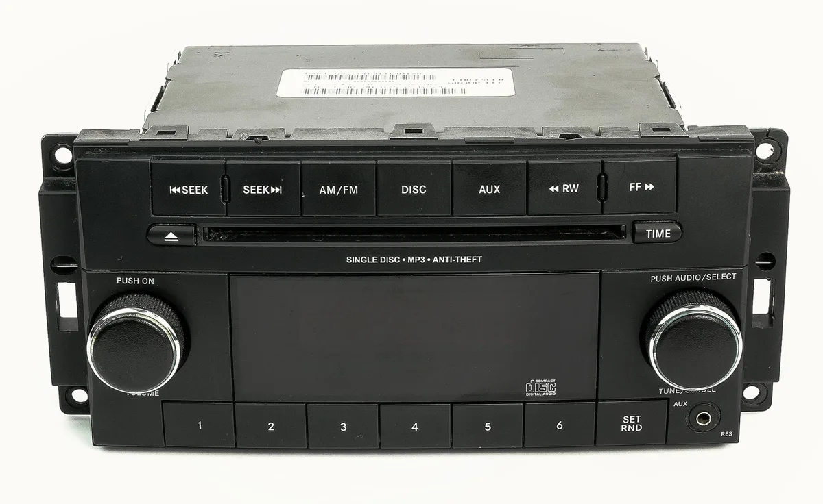 1 Factory Radio 1 Factory Radio P05091301AB RES receiver AM FM CD Aux 2012-2016 Chrysler Dodge Town Country Caravan — product photo