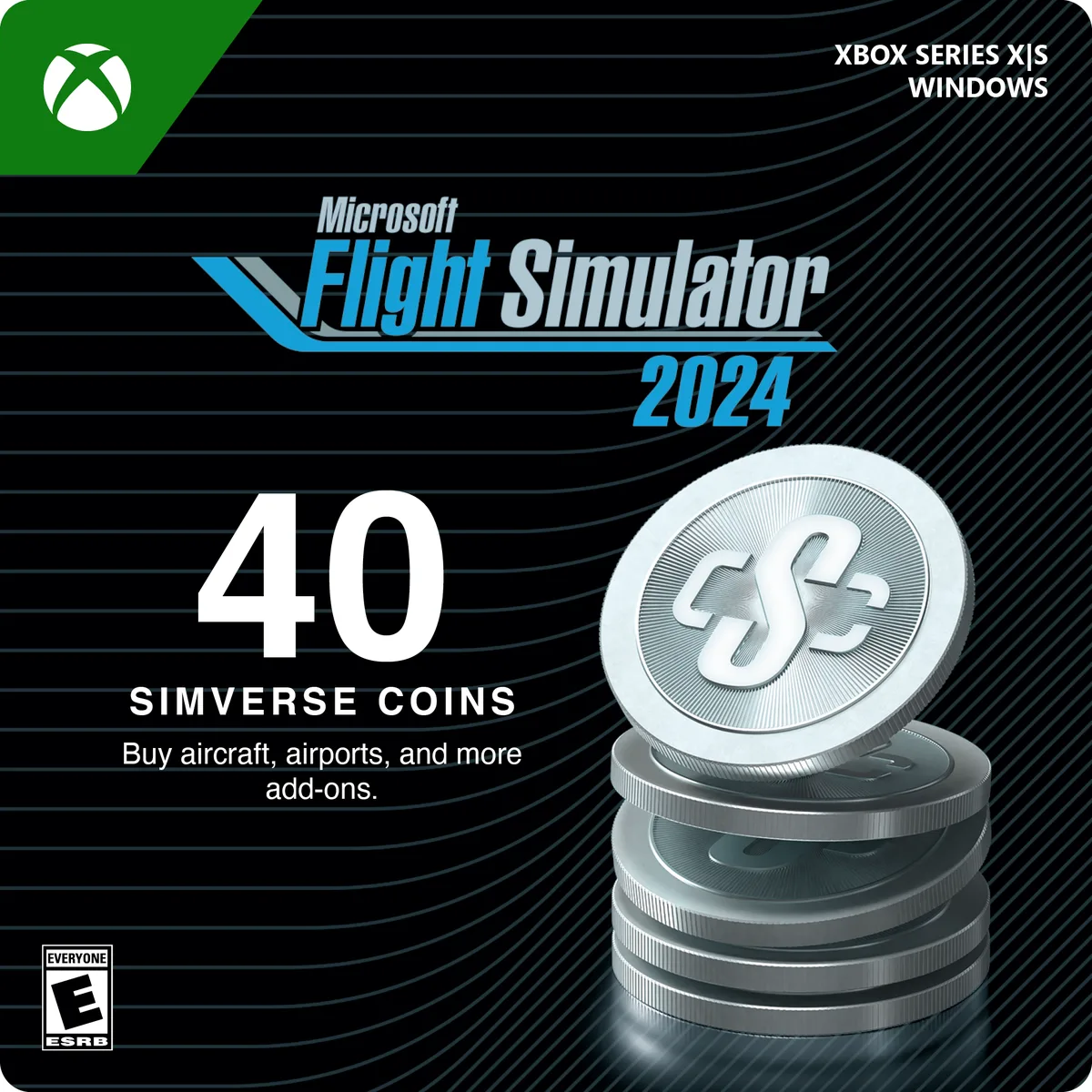 Microsoft Microsoft Flight Simulator 2024 40 Simverse Coins 7LM-00106 downloadable game — product photo