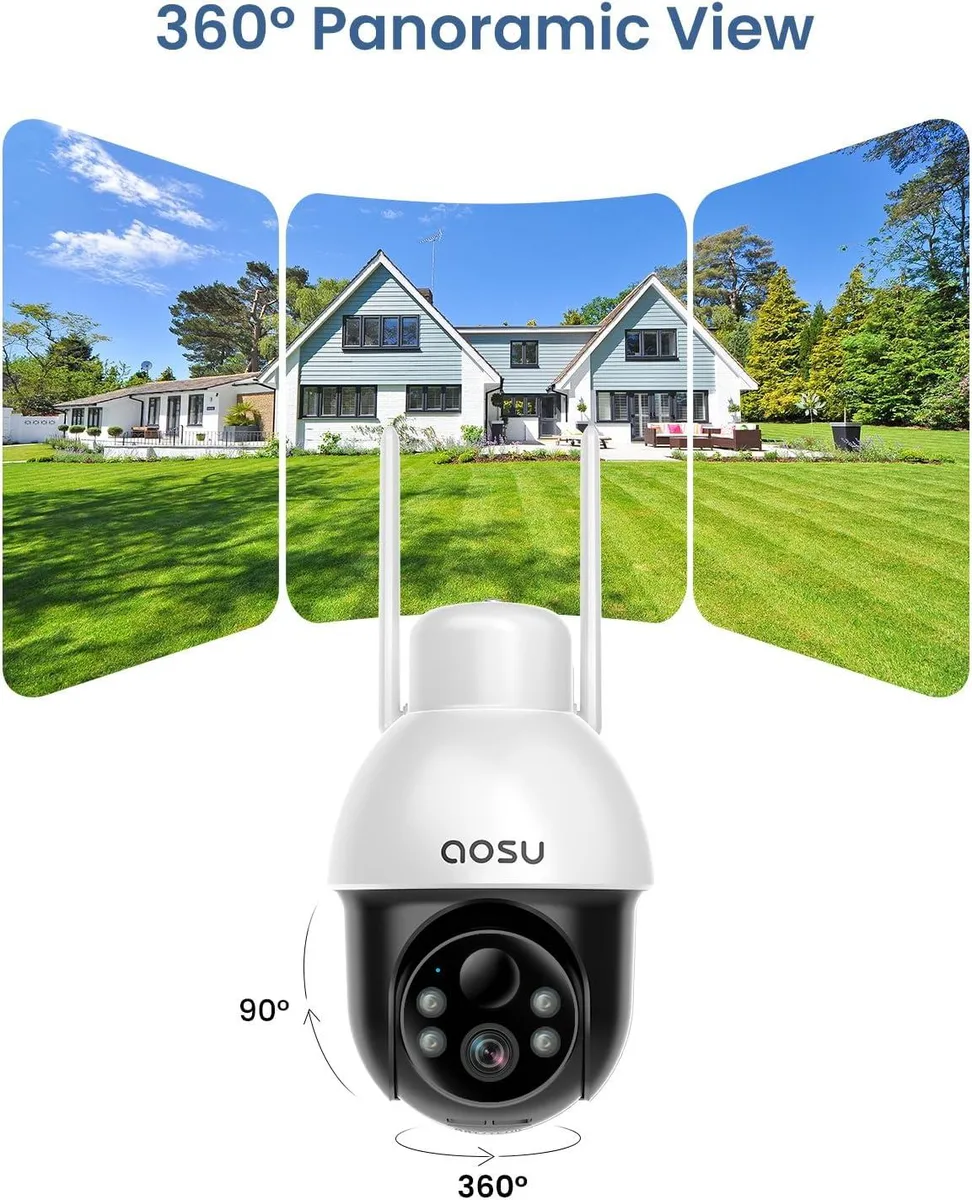 TAURKENAM TAURKENAM Wireless Surveillance 360° 2K Solar 2.4GHz 2 Pack — product photo