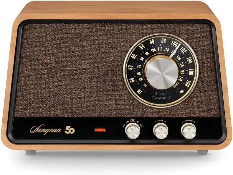 Sangean Sangean WR-55 AM/FM Bluetooth Radio Wooden Cabinet — product photo