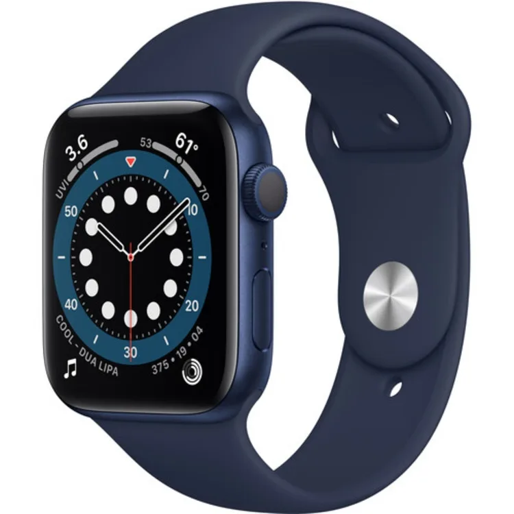 Apple Apple Watch Series 6 44mm GPS Blue Aluminum Deep Navy Sport Band — product photo