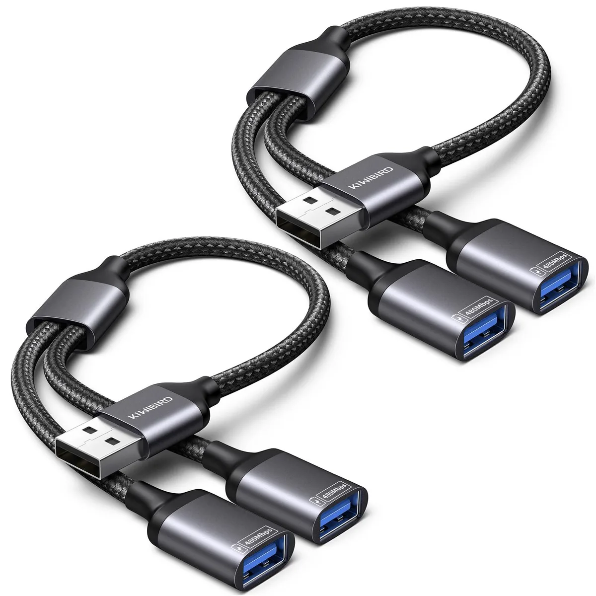 Vision HBA-051G USB Splitter 1 in 2 Out 2 Pack 480 Mbps — product photo