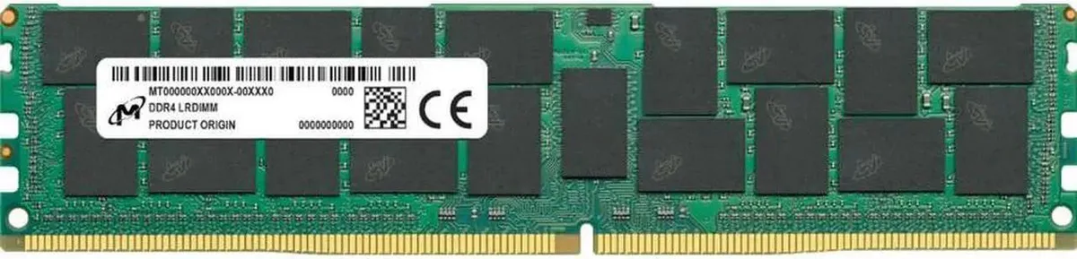 Micron Technology, Inc. Micron MTA72ASS16G72LZ-3G2F1R 128GB DDR4-3200 ECC LRDIMM server RAM — product photo