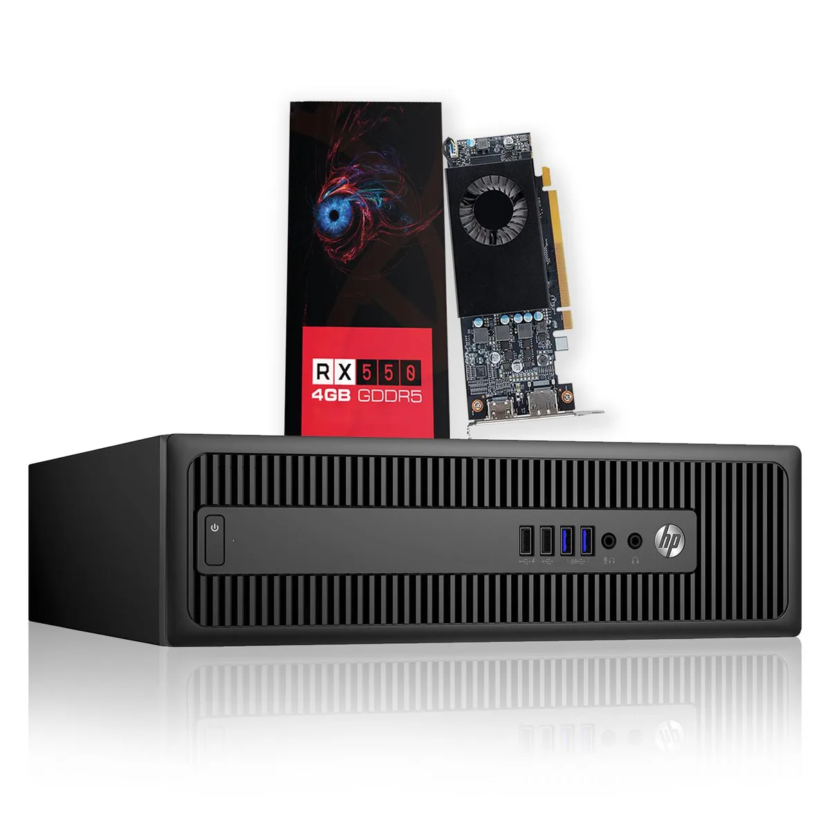HP HP ProDesk SFF Gaming Desktop i7-4770 32GB DDR3 1TB SSD RX 550 4GB DDR5 Win 10 Pro — product photo
