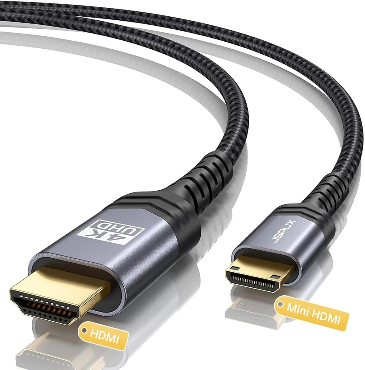 Keyence Keyence Mini HDMI to HDMI Cable 6FT Aluminum Shell Braided 4K 60Hz HDMI 2.0 — product photo
