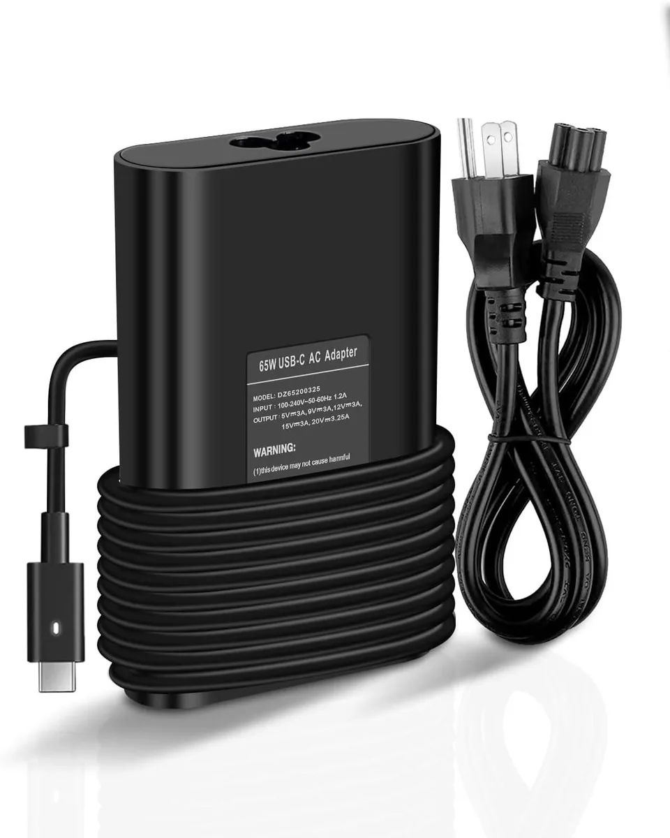 Kenuco Kenuco 65W 45W USB-C laptop charger Latitude 5420 5520 7275 7420 7410 7370 XPS — product photo