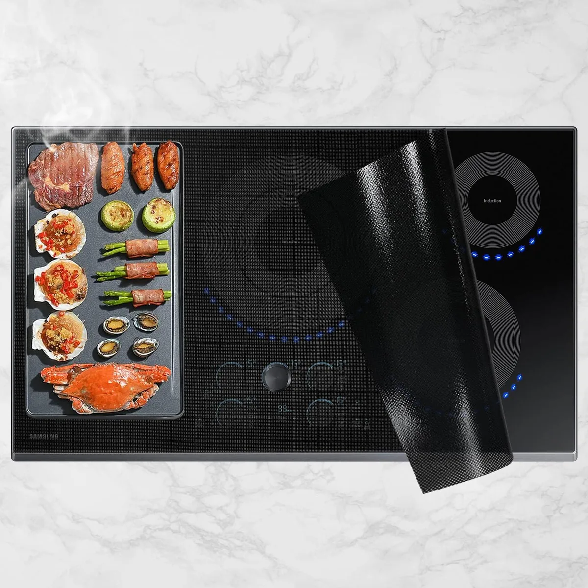 KitchenRaku KR KitchenRaku KR KR001-5278-14B-HJ induction cooktop protector mat 20.4x30.7 in — product photo