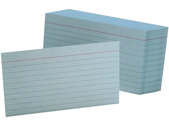 Oxford Oxford 7321 BLU Ruled Index Cards, Blue, 3" x 5", 100 Pack — zdjęcie produktu