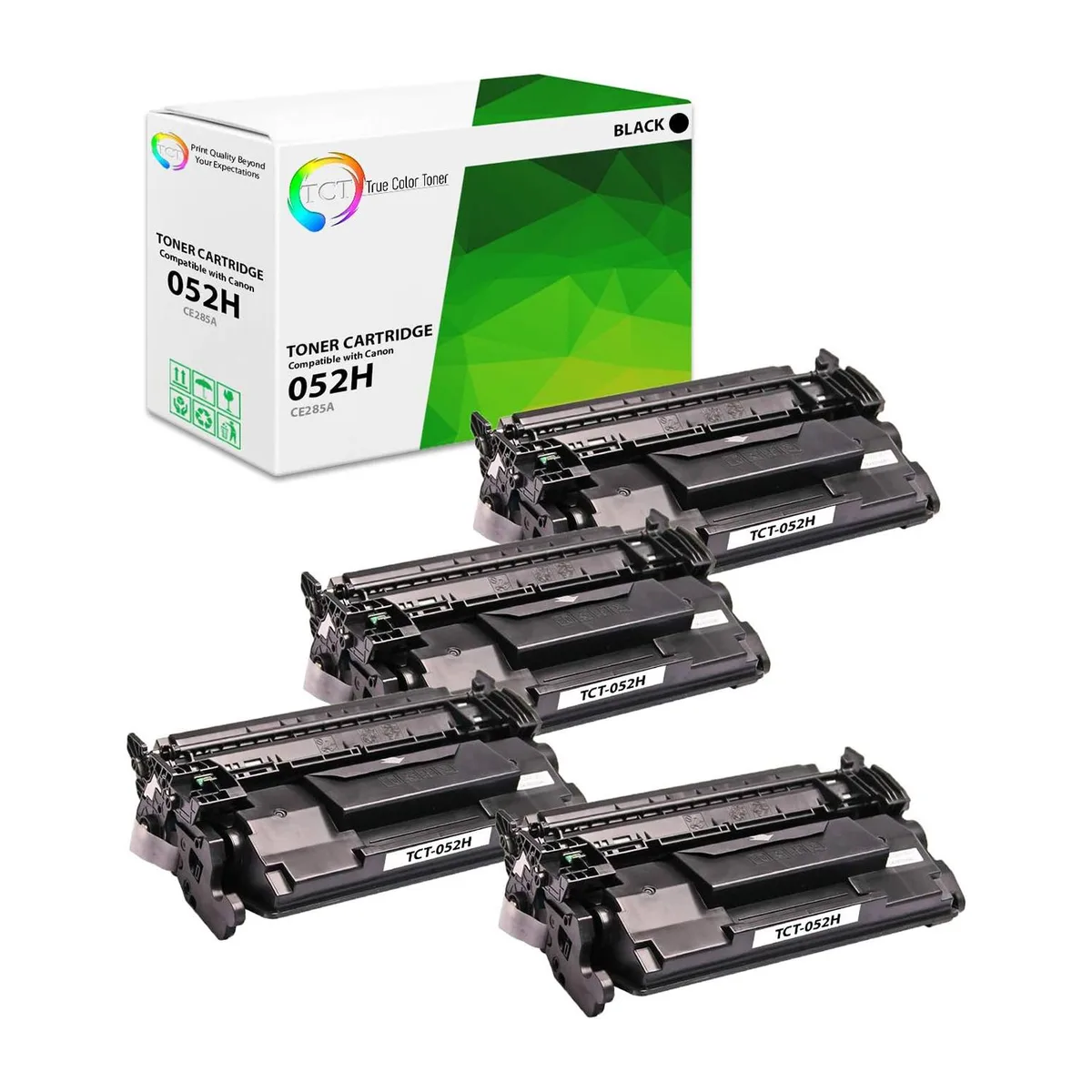 True Color Toner True Color Toner 052H Black High Yield Toner Cartridge 4 Pack 9200 Pages — product photo