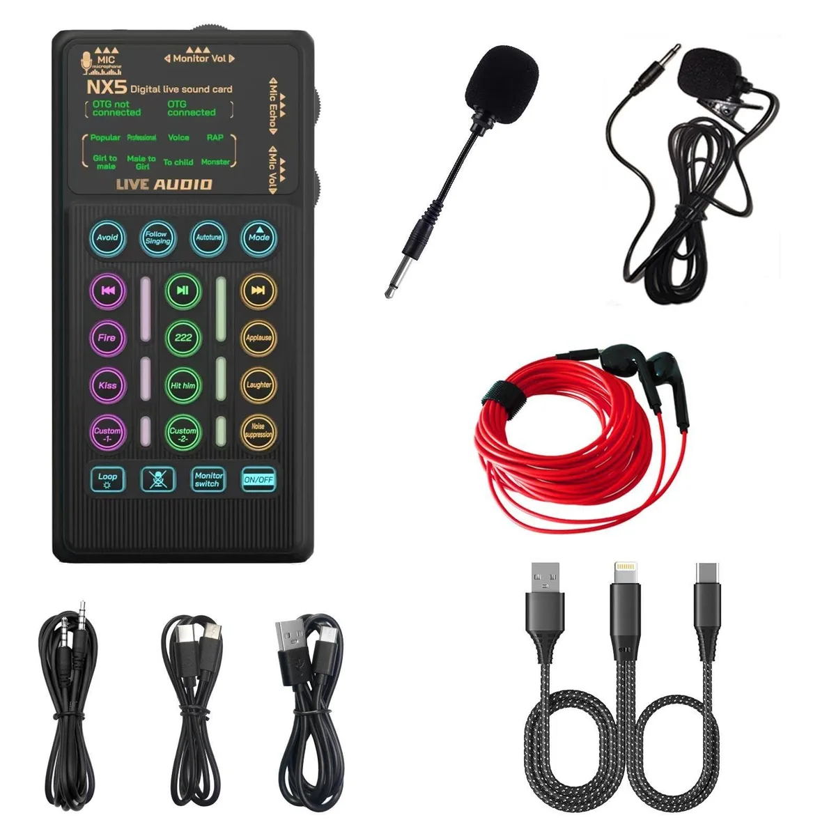  Khyberah NX5 Sound Card 5.0 Ch 48 KHz 3.5mm .254 kg — product photo