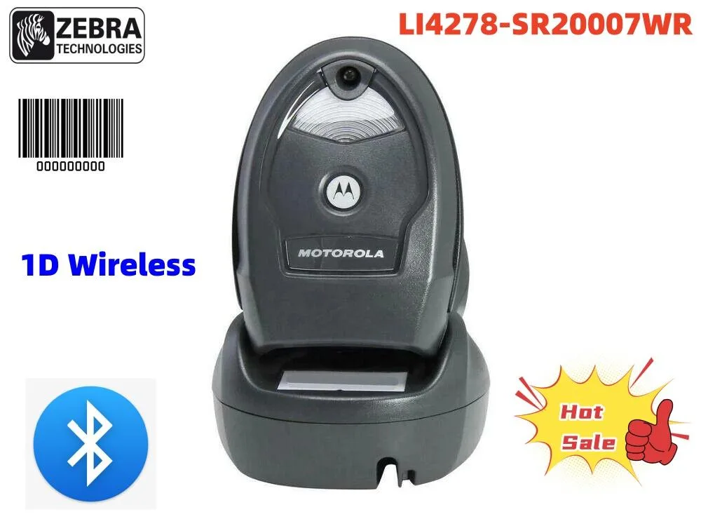 J&amp;P J&amp;P LI4278-SR20007WR 1D barcode scanner with cradle — product photo