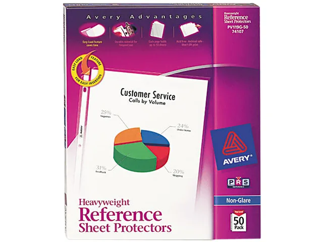 Avery Avery 74107 Nonglare Heavyweight Sheet Protectors 50 Pack — product photo