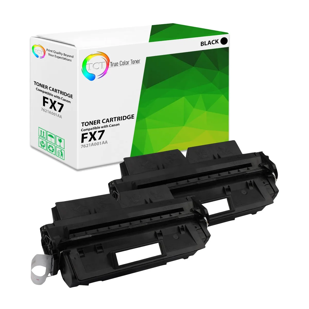 True Color Toner True Color Toner FX7 7621A001AA Black Toner Cartridge 2 Pack — product photo