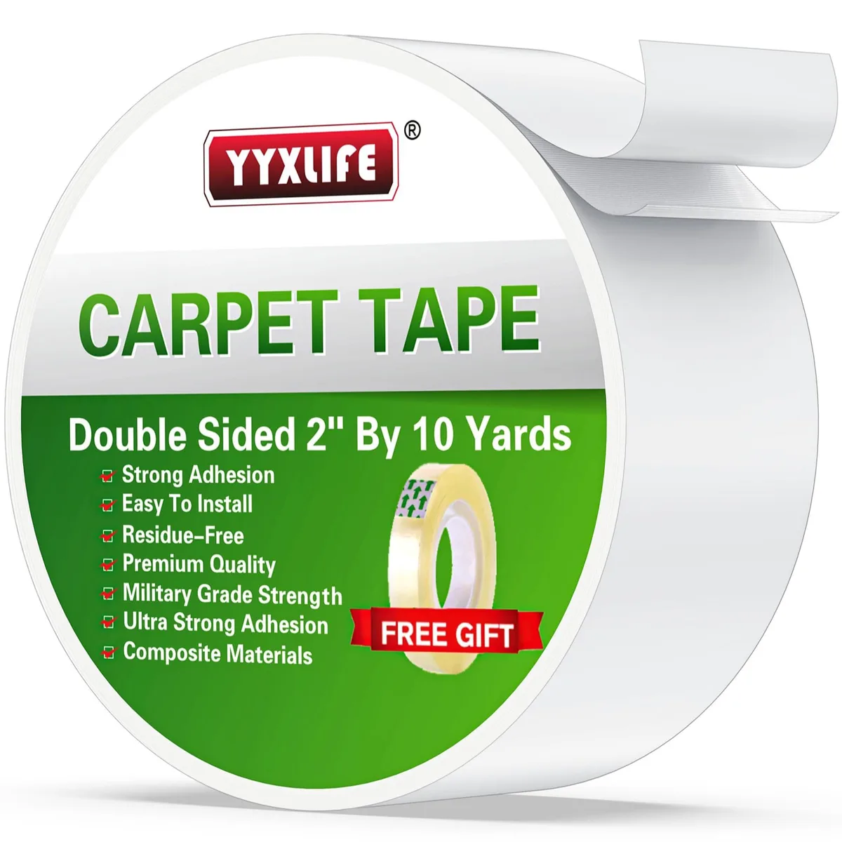 YYXLIFE Carpet Tape 2" x 10 YD — product photo