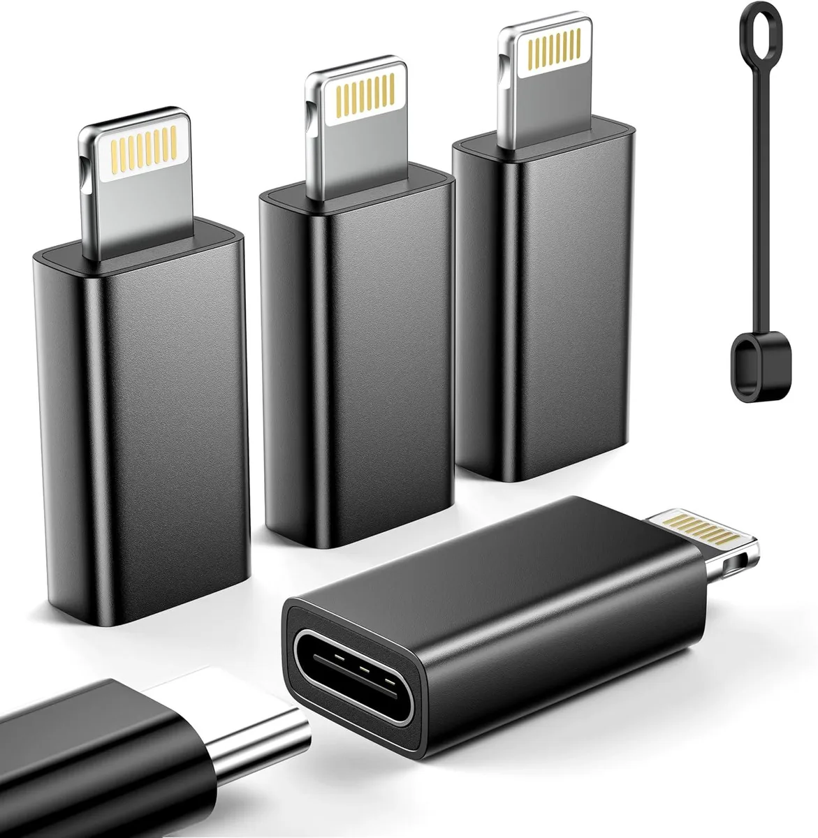 MCHOSE MCHOSE USB-C to Lightning Adapter 4-Pack 27W 480Mbps Anti-Loss Lanyard — product photo