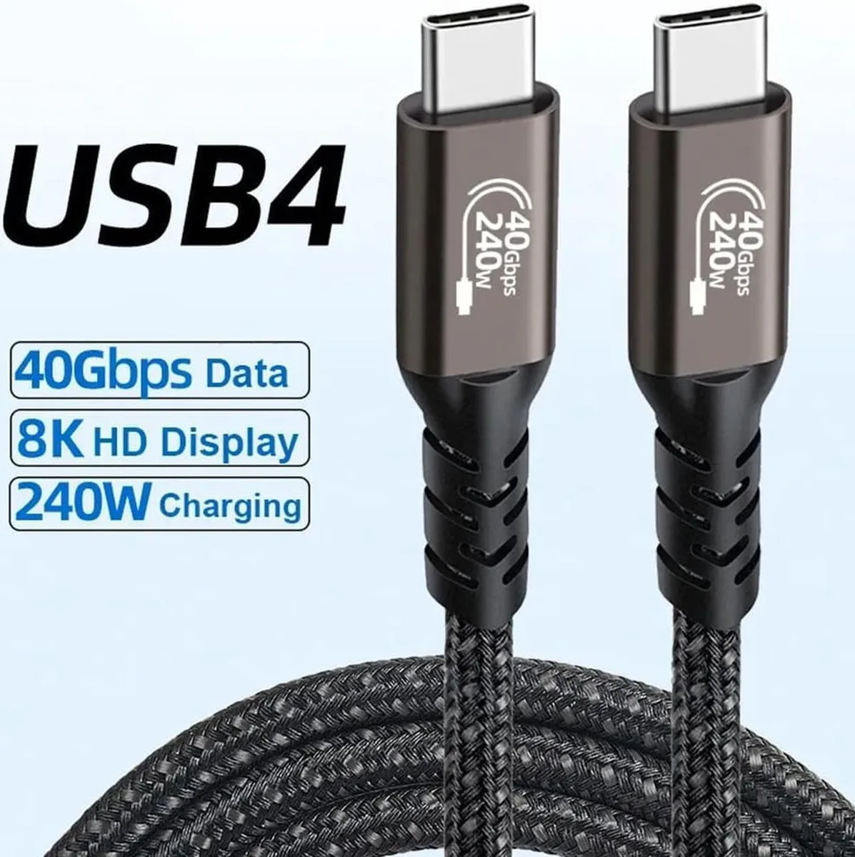 Vszerda Vszerda USB4 cable 1 m 240 W 40 Gbps 8K 60 Hz Thunderbolt 3 — product photo