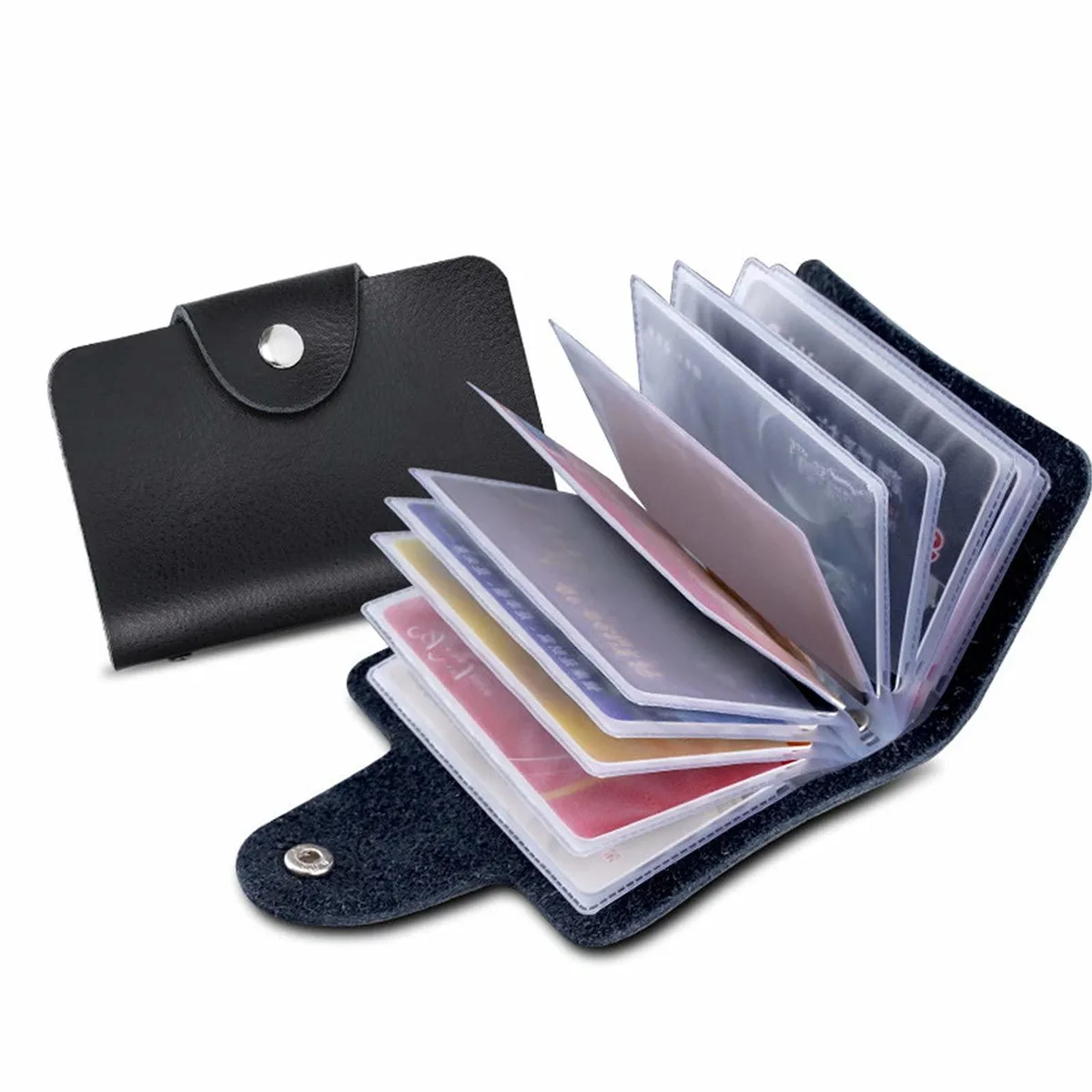  ASkinds Genuine Leather Card Holder 24 Slots 10cm x 7.5cm x 2.5cm — product photo