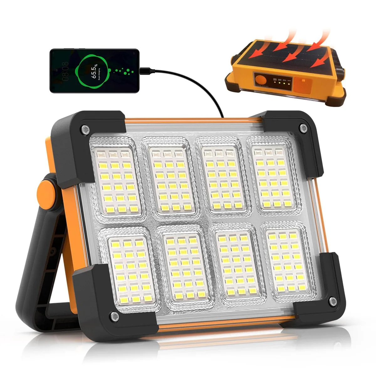 DNBeffulgent DNBeffulgent U8CUP 120W Solar Rechargeable Work Light Yellow — product photo