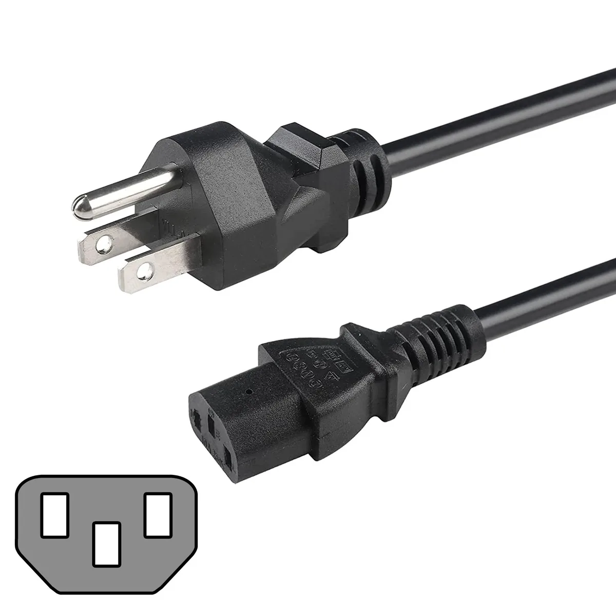 SatelliteSale SatelliteSale Power Extension Cord 15 feet NEMA 5-15P to IEC C13/C14 — product photo