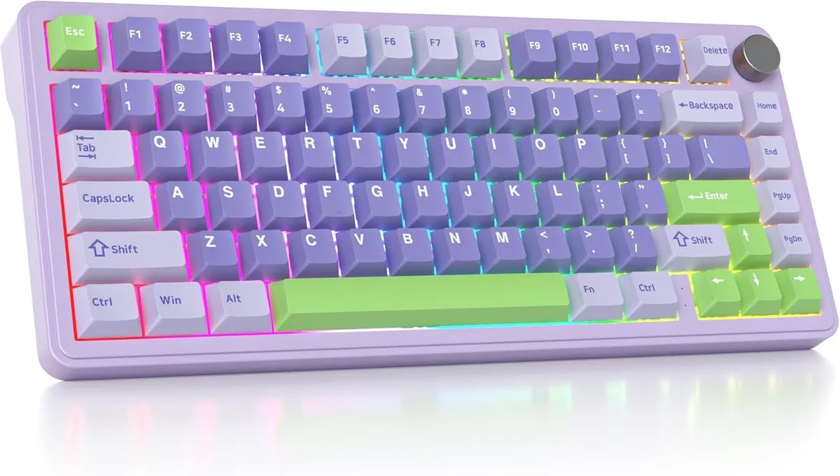 TUKO TUKO surmen M75 75% Wireless Mechanical Gaming Keyboard (Lavender) — product photo