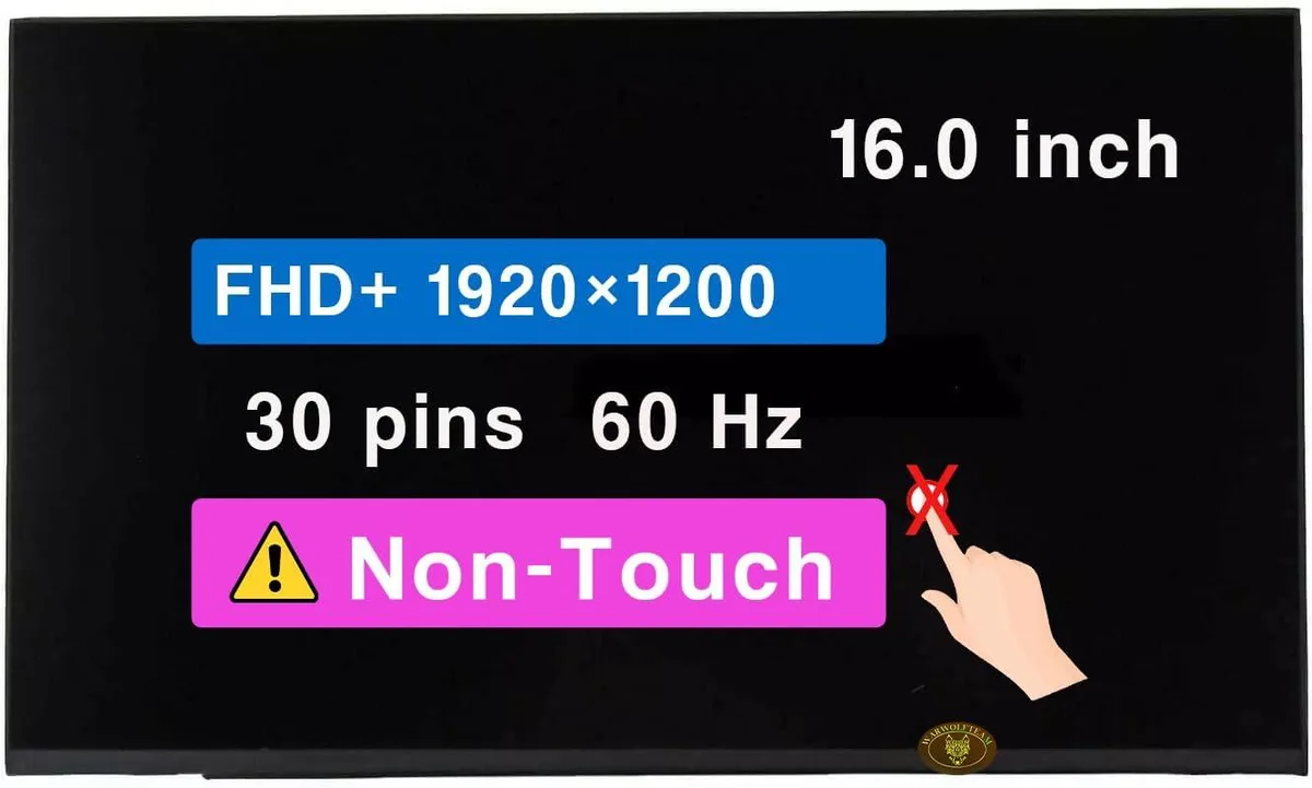 NUOLAISUN NUOLAISUN 16.0" FHD+ 1920x1200 30-pin 60Hz LCD laptop screen — product photo