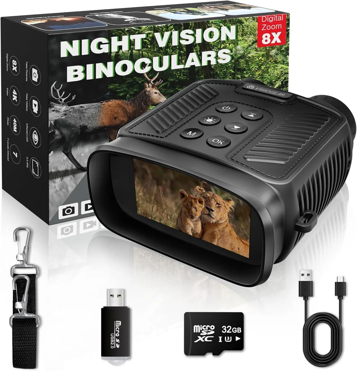 BFKK BFKK NOVA 4K Night Vision Binoculars 32GB Card Black — product photo