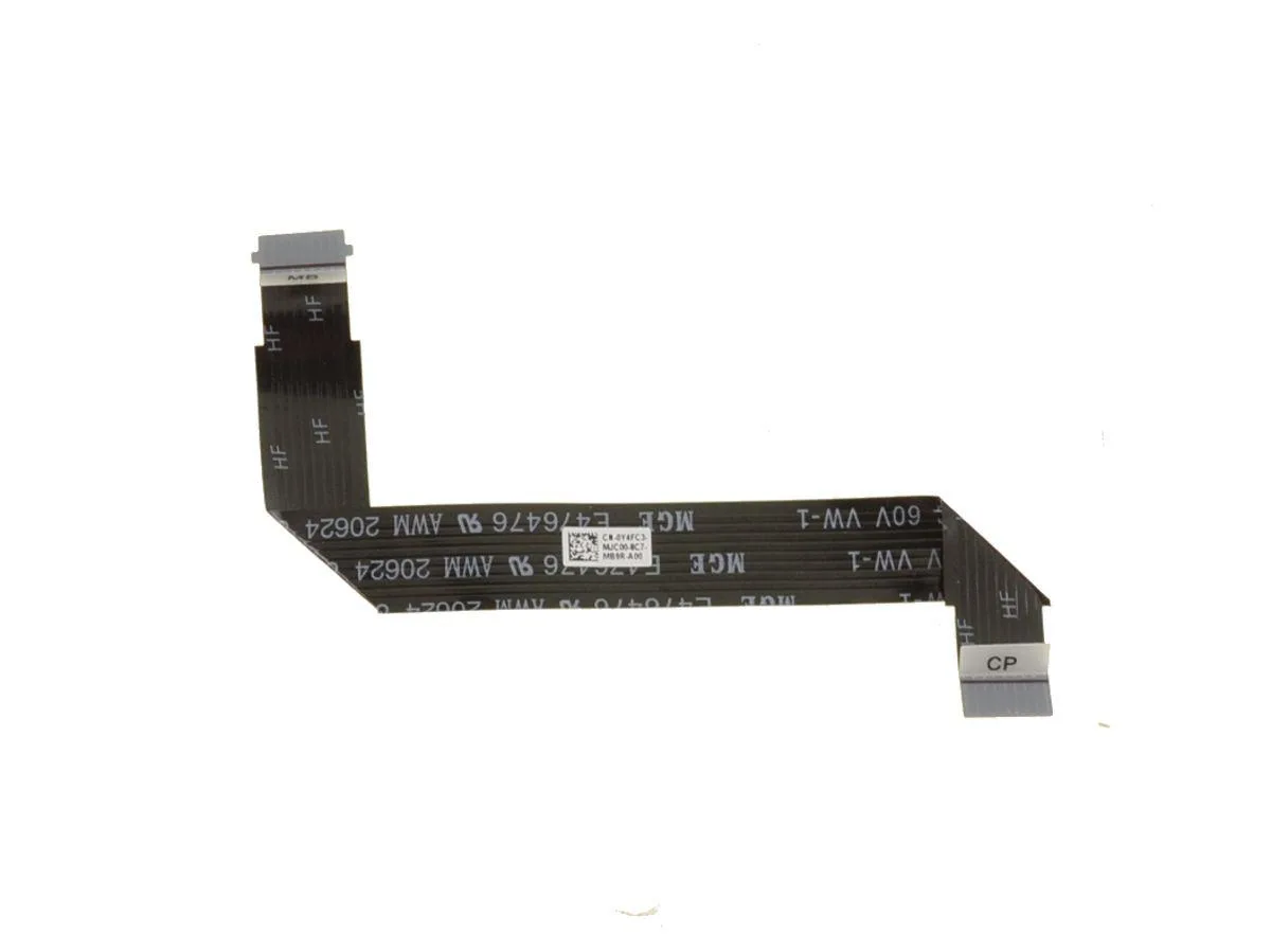 Flat orange ribbon cable with connectors on each end