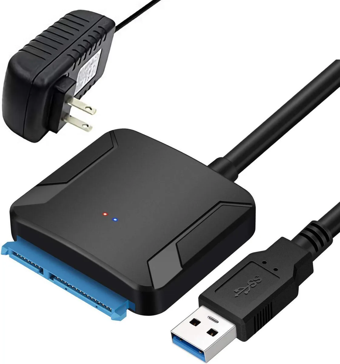 Vszerda Vszerda SATA to USB 3.0 adapter for 2.5" 3.5" drives with 12V 2A power — product photo
