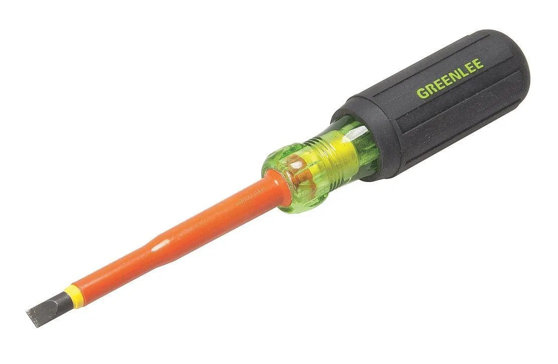 Greenlee Greenlee 0153-11-INS insulated slotted hand screwdriver 1/4 in — product photo
