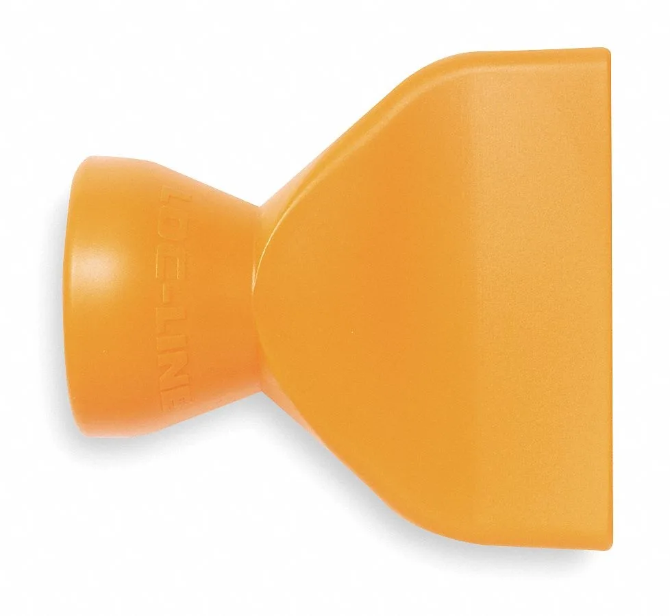 Two straight flow nozzles, acetal copolymer, for half inch flex hose systems
