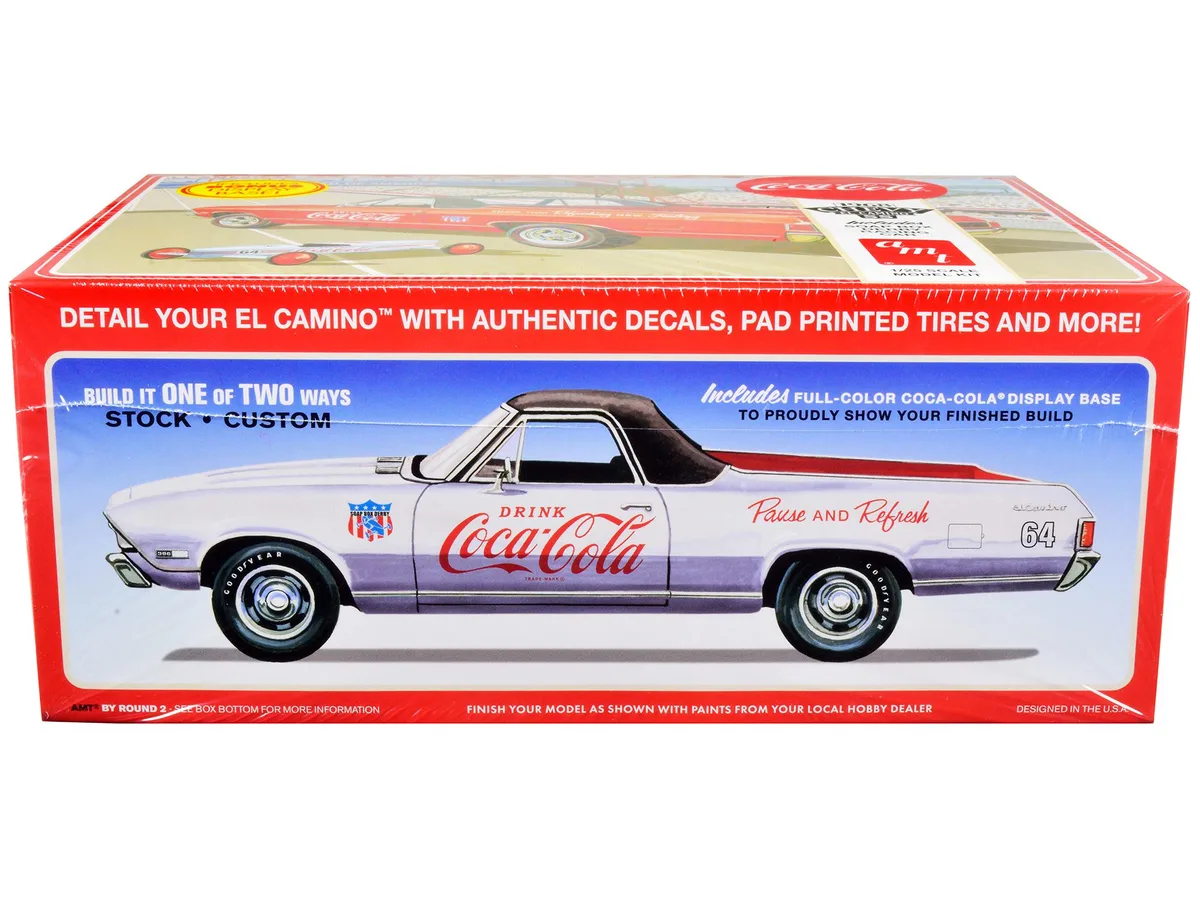 AMT AMT 1969 Chevrolet El Camino SS &amp; Soap Box Derby 2-in-1 Kit "Coca-Cola" 1/25 Scale — product photo