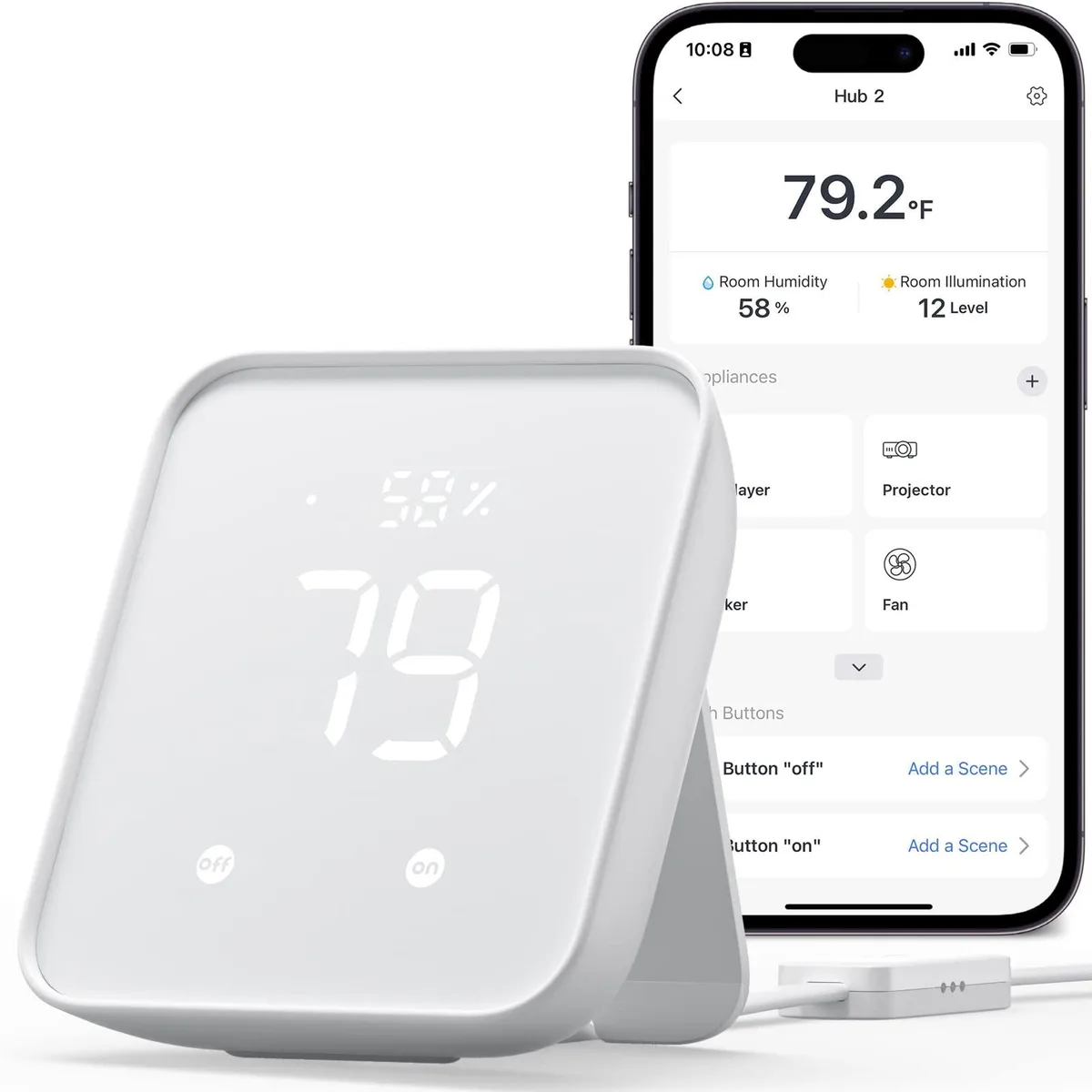 Sonoff W3202100 Smart Hub with Thermometer Hygrometer and IR Remote Control — product photo