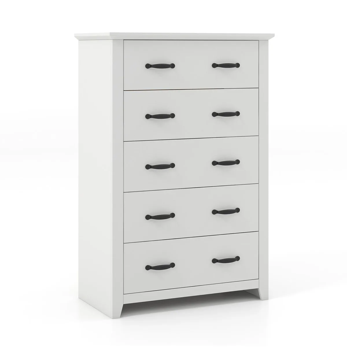 SlickBlue SlickBlue Tall Storage Dresser 5 Drawers White 31x17x47 — product photo