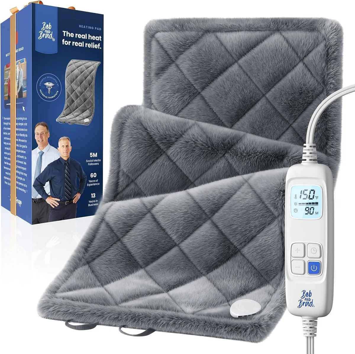 Bob and Brad Bob and Brad H311224W 12x24" Weighted Heating Pad 2.4lb 6 Heat 85W — product photo