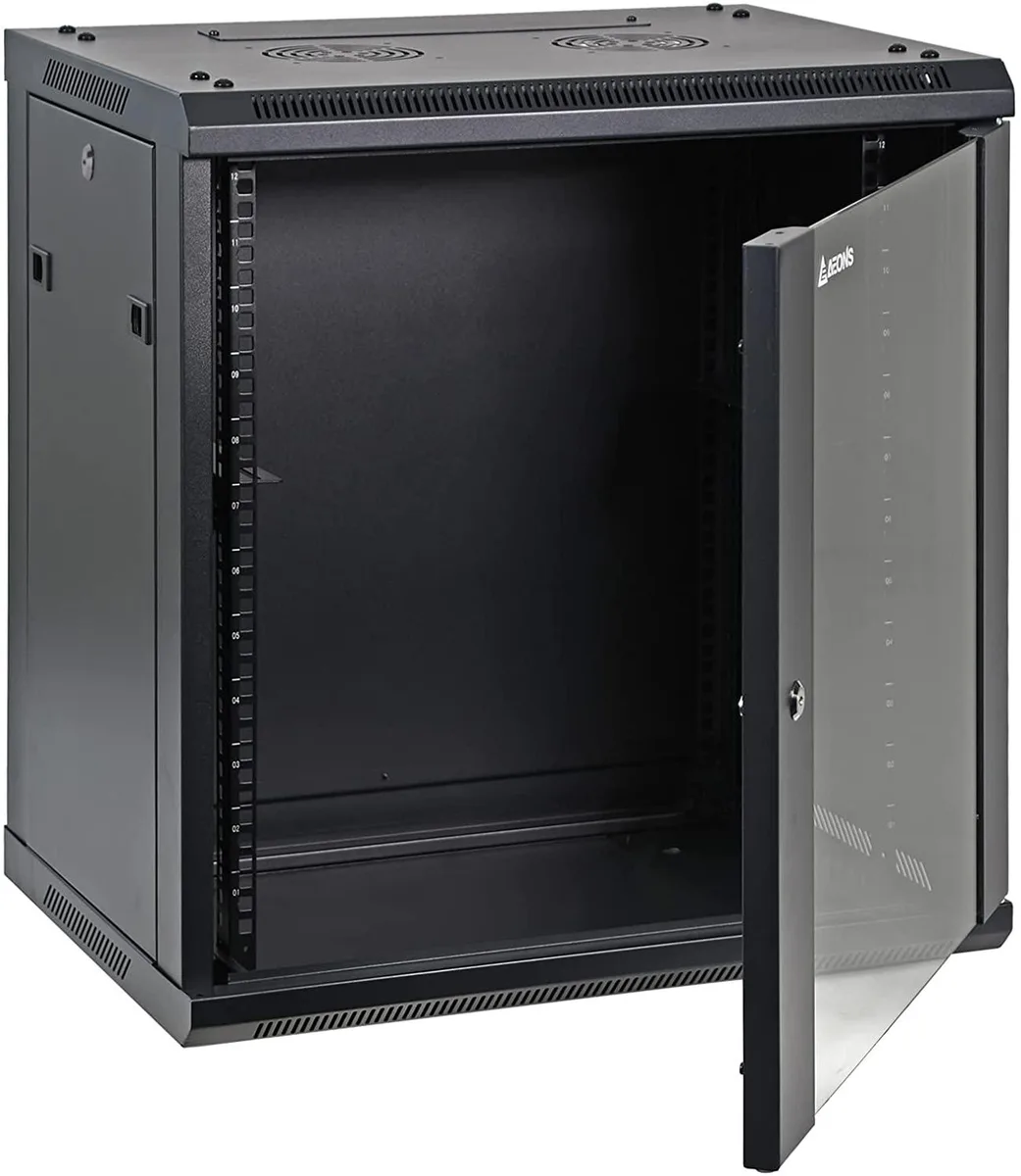 AEONS AEONS 12U Wall Mount Server Rack 19-Inch 16-Inch Deep Black — product photo