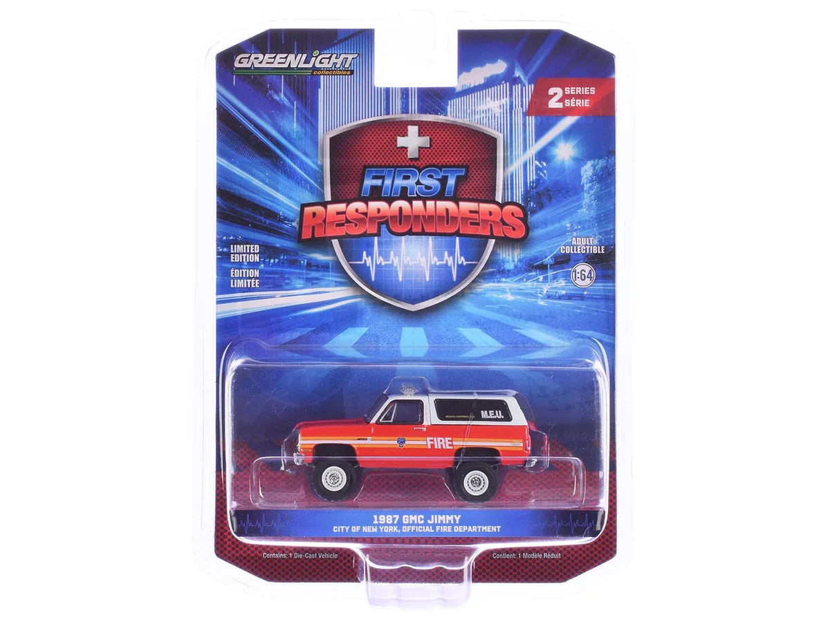 GREENLIGHT GREENLIGHT 1987 GMC Jimmy FDNY M.E.U. First Responders Series 2 1/64 Diecast Hobby Collectible — product photo