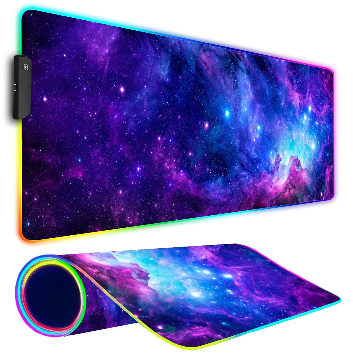 KEHIPI KEHIPI RGB Gaming Mouse Pad 31.5 x 11.8 in Purple Galaxy — product photo