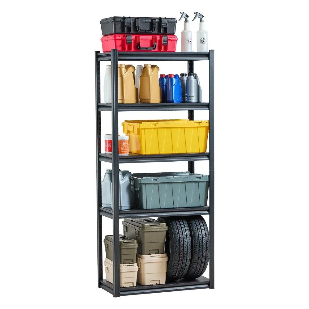 VEVOR VEVOR 5-Tier Garage Shelving 16x32x72 in 2000 lbs Black — product photo
