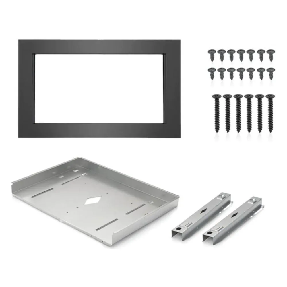 Black stainless steel trim kit frame for 30 inch built-in microwave